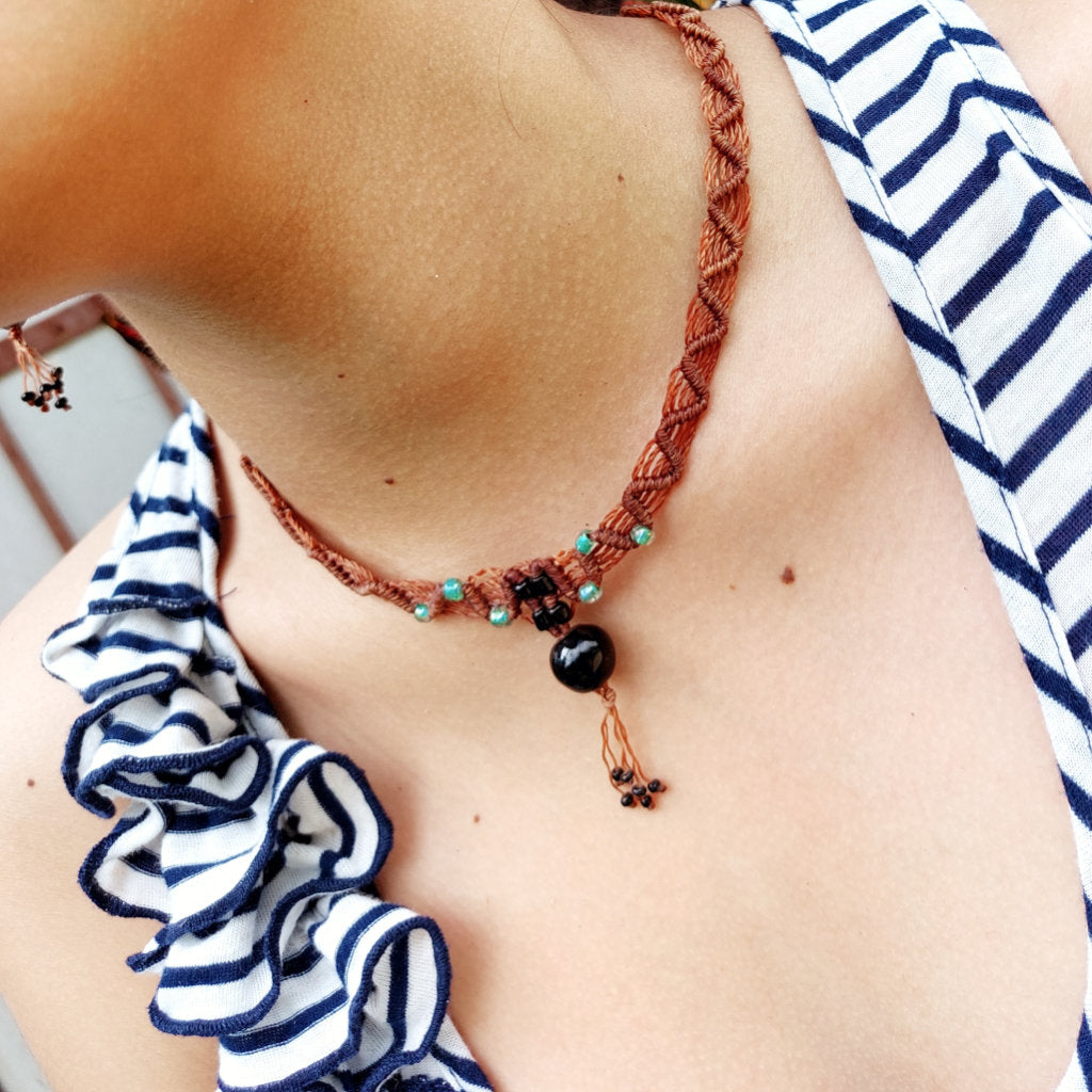 Collar de macramé colección Stone style 8